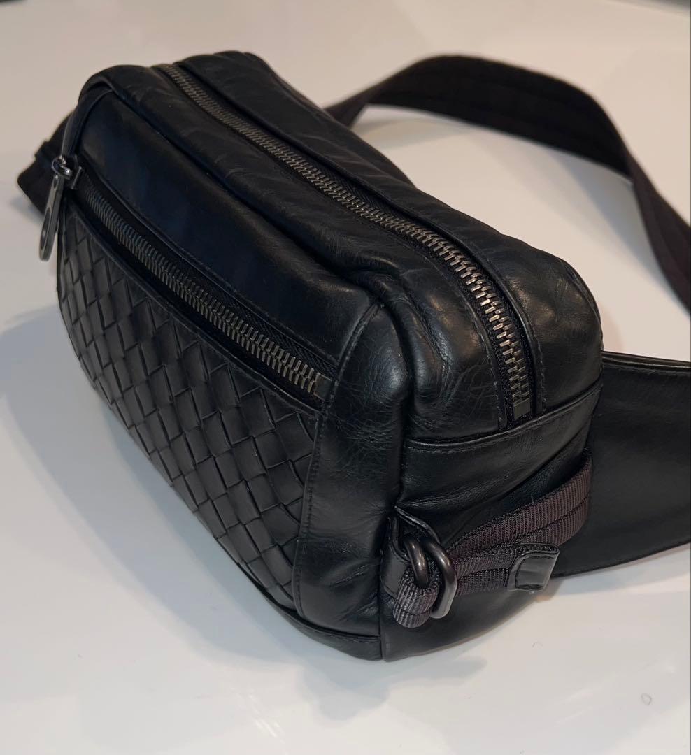 BOTTEGAVENETA ボッテガ・ヴェネタボディ バッグ イントレチャート黒