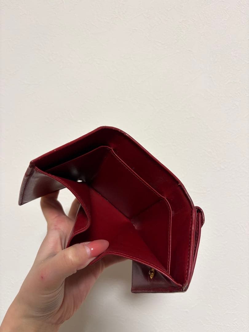 PRADA レッド 三つ折り財布