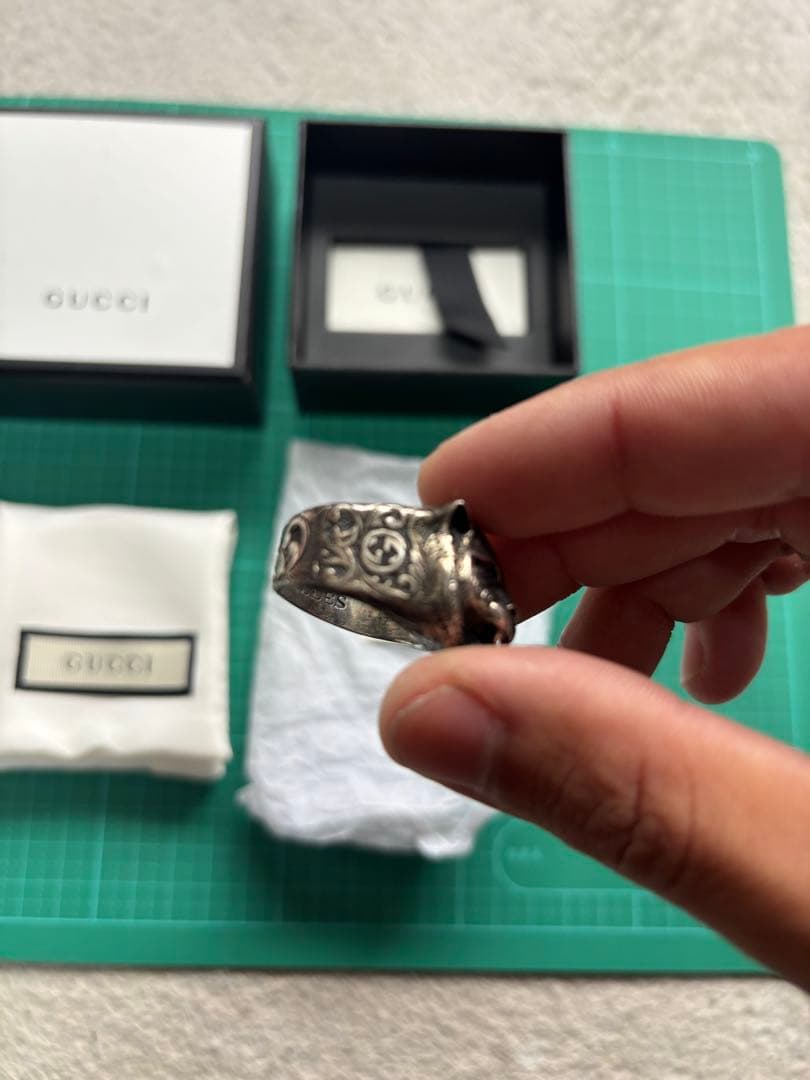 GUCCI グッチ GARDEN キャット ヘッド リング　17号