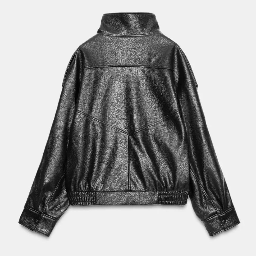ZARA フェイクレザージャケット ザラ zara S