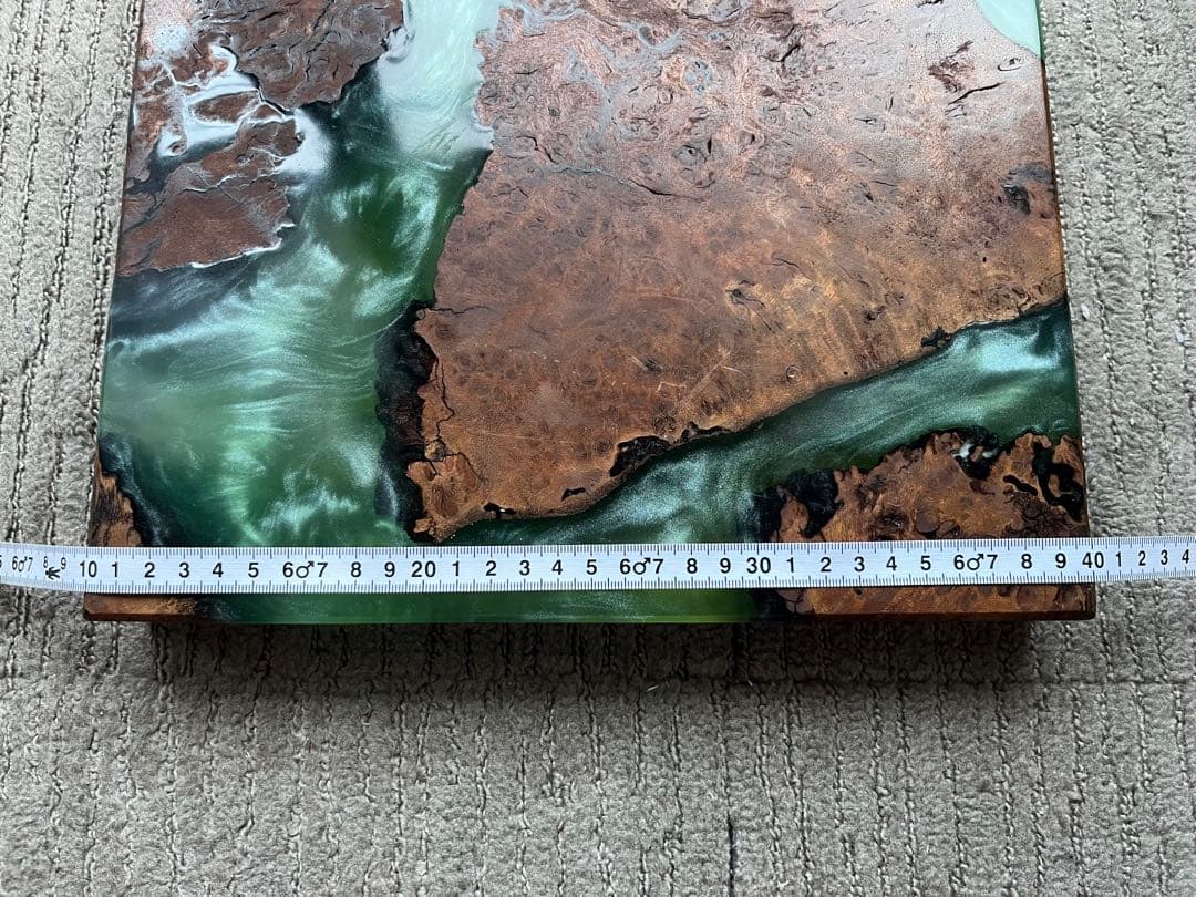 wire ウィレ ウッドレジンプレート 植物 アガベ 塊根植物 台座 美品