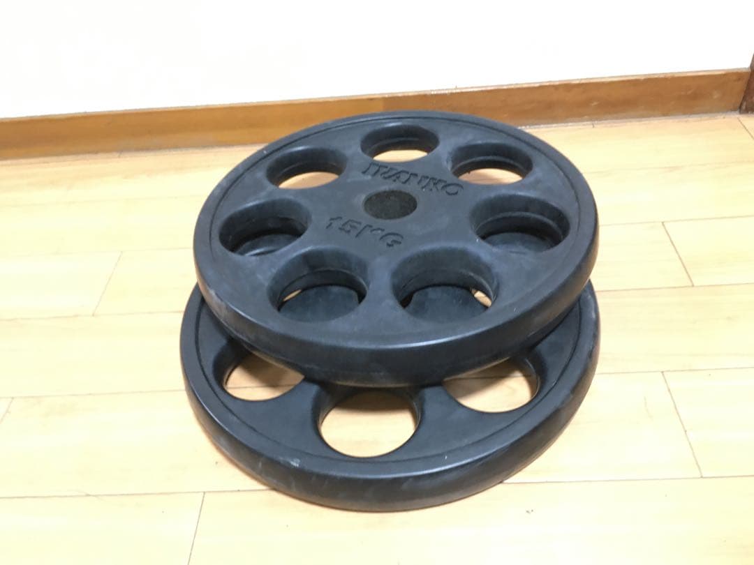 ② IVANKO イヴァンコ ラバー プレート15kg x 1枚 穴径50mm