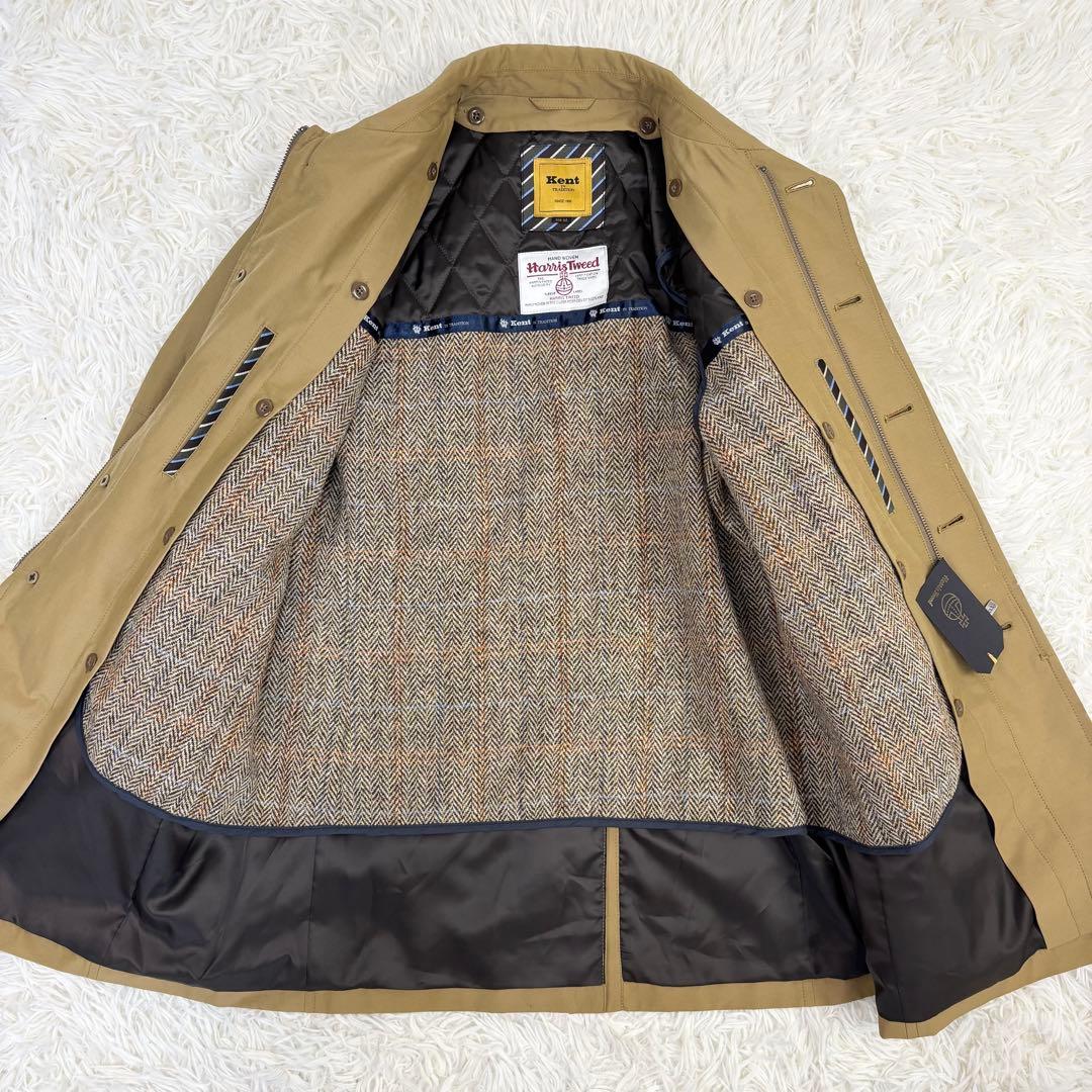 新品タグ付き！ケント × ハリスツイード 60/40クロス ミドル丈コート M