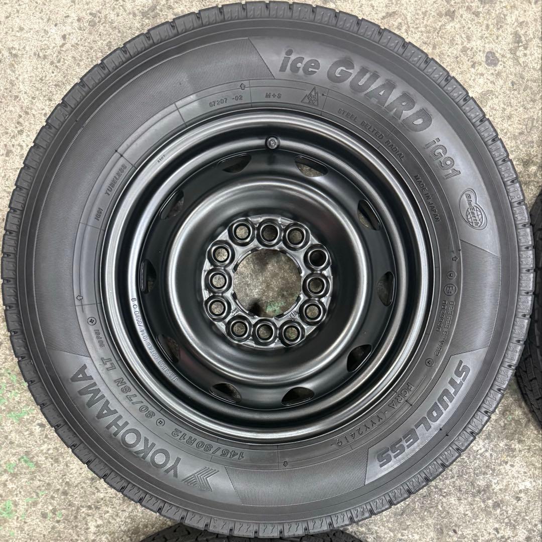 バリ溝！145/80R12 80N スタッドレスタイヤ ホイールセット 軽トラ