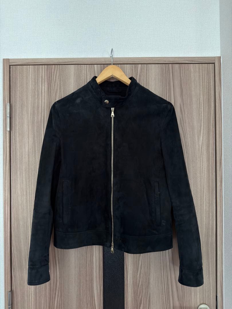 EMMETTI ブラック スエード シングルライダース