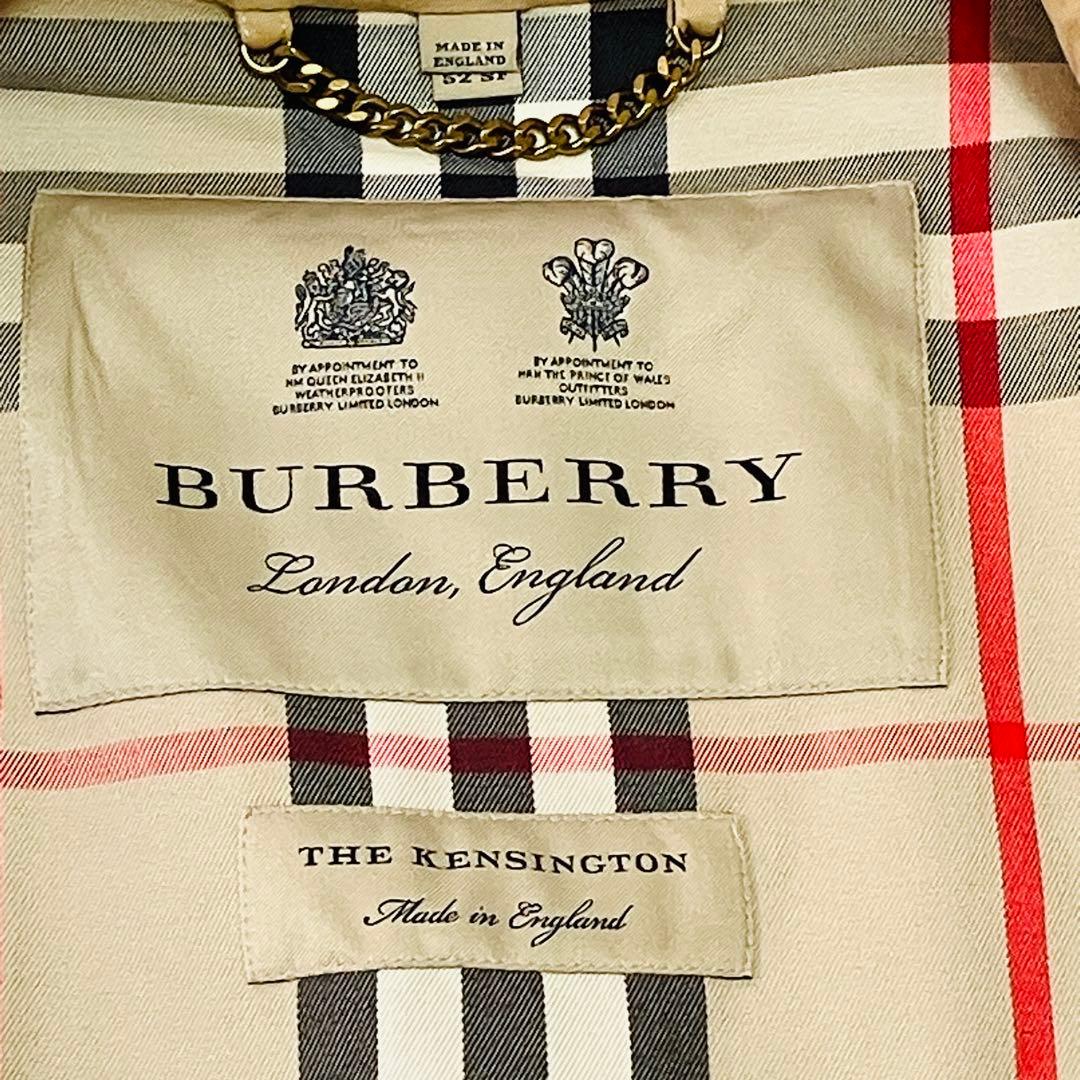 バーバリー ケンジントン トレンチコート メンズ ハニーベージュ コットン 美品