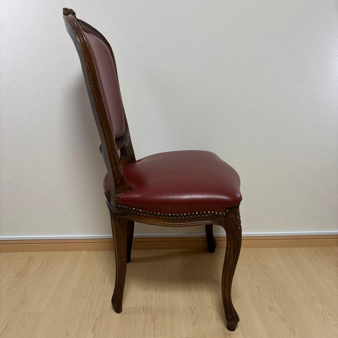 イスヤ商会　ダイニングチェア　イス　ロココ調　猫脚　レザー　レトロ　洋風　アダル