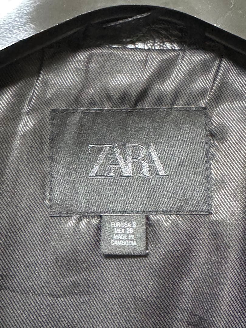 【新品未使用】ZARA フェイクレザージャケット ブラック S レザー YSL