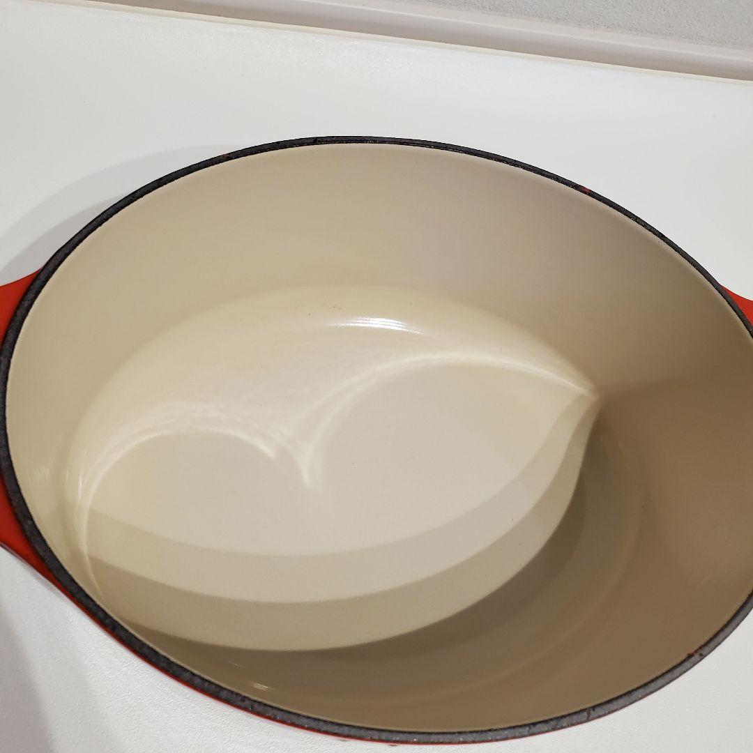 ルクルーゼ ココット ロンド オーバル 23cm 両手鍋 レッド 美品