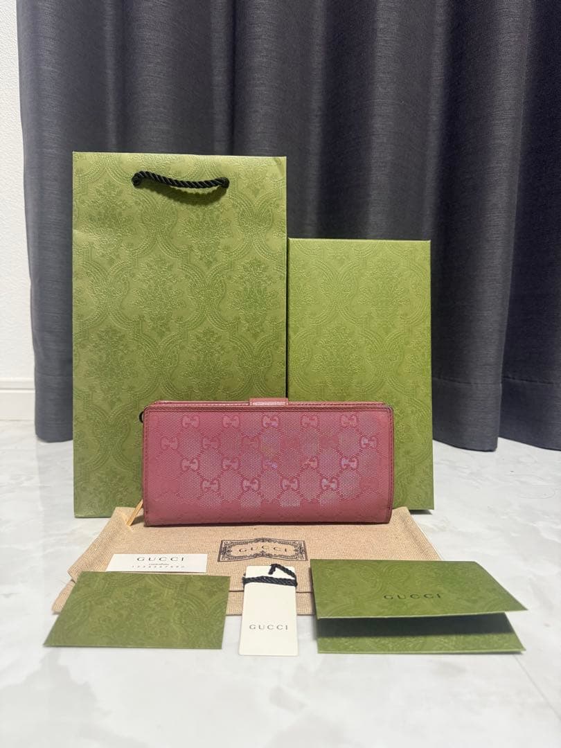 美品‼️ GUCCI グッチシマ 長財布 GG インプリメ ピンク