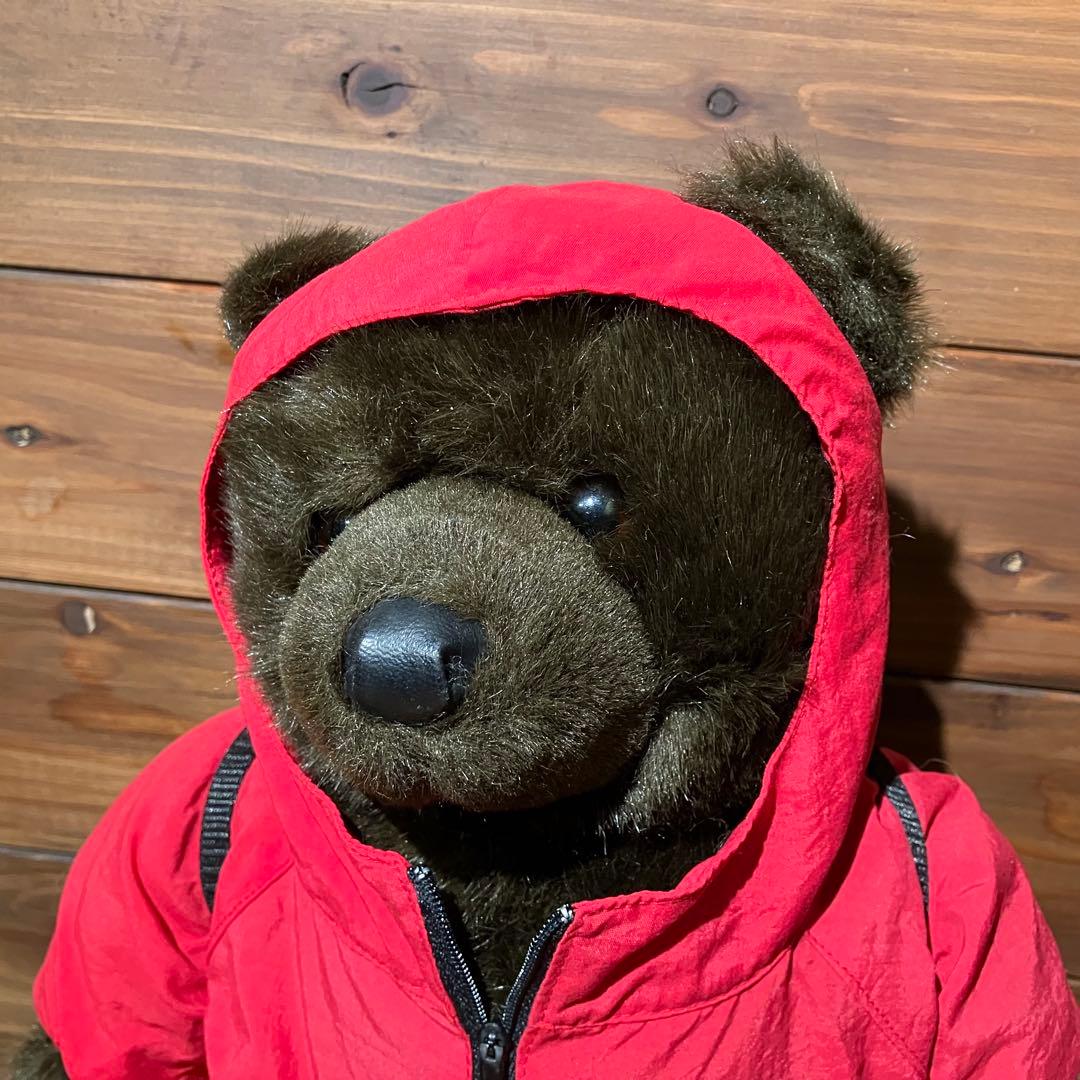 llbean teddy bear コラボ　ぬいぐるみ　アノラックパーカー　赤