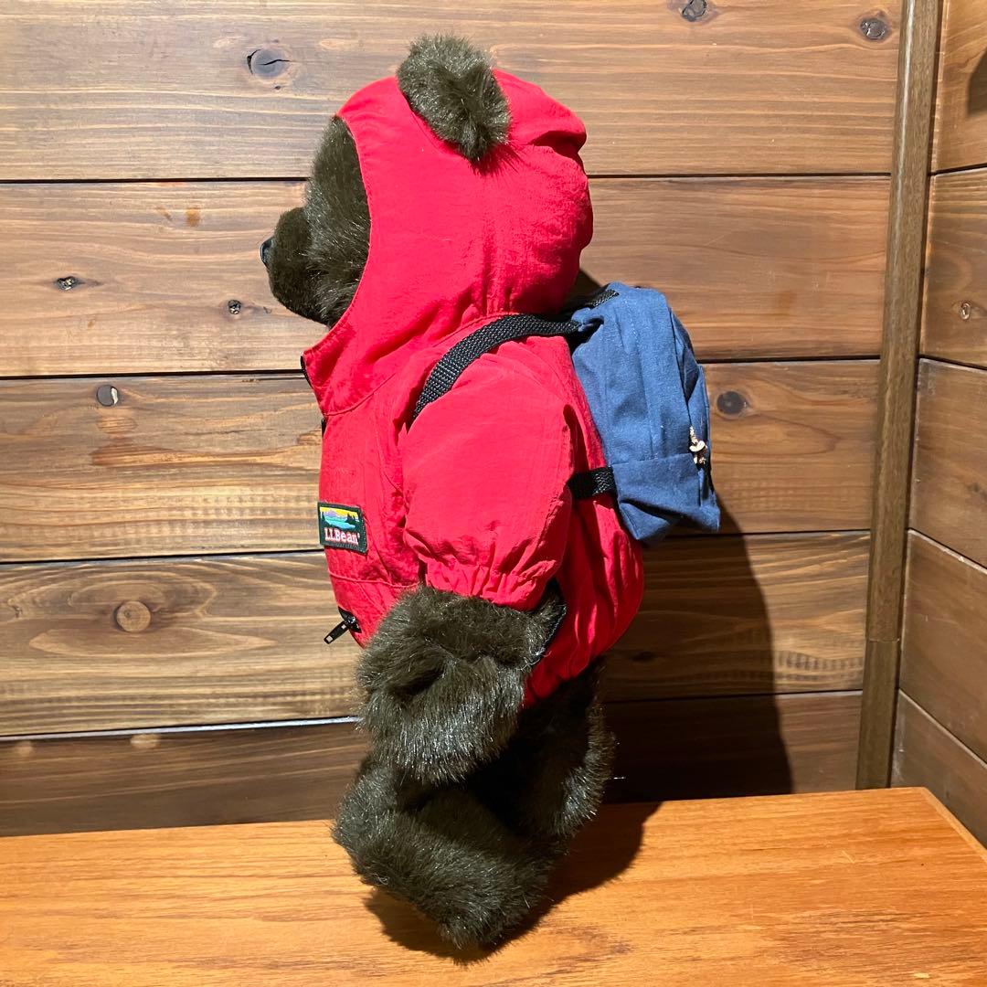 llbean teddy bear コラボ　ぬいぐるみ　アノラックパーカー　赤