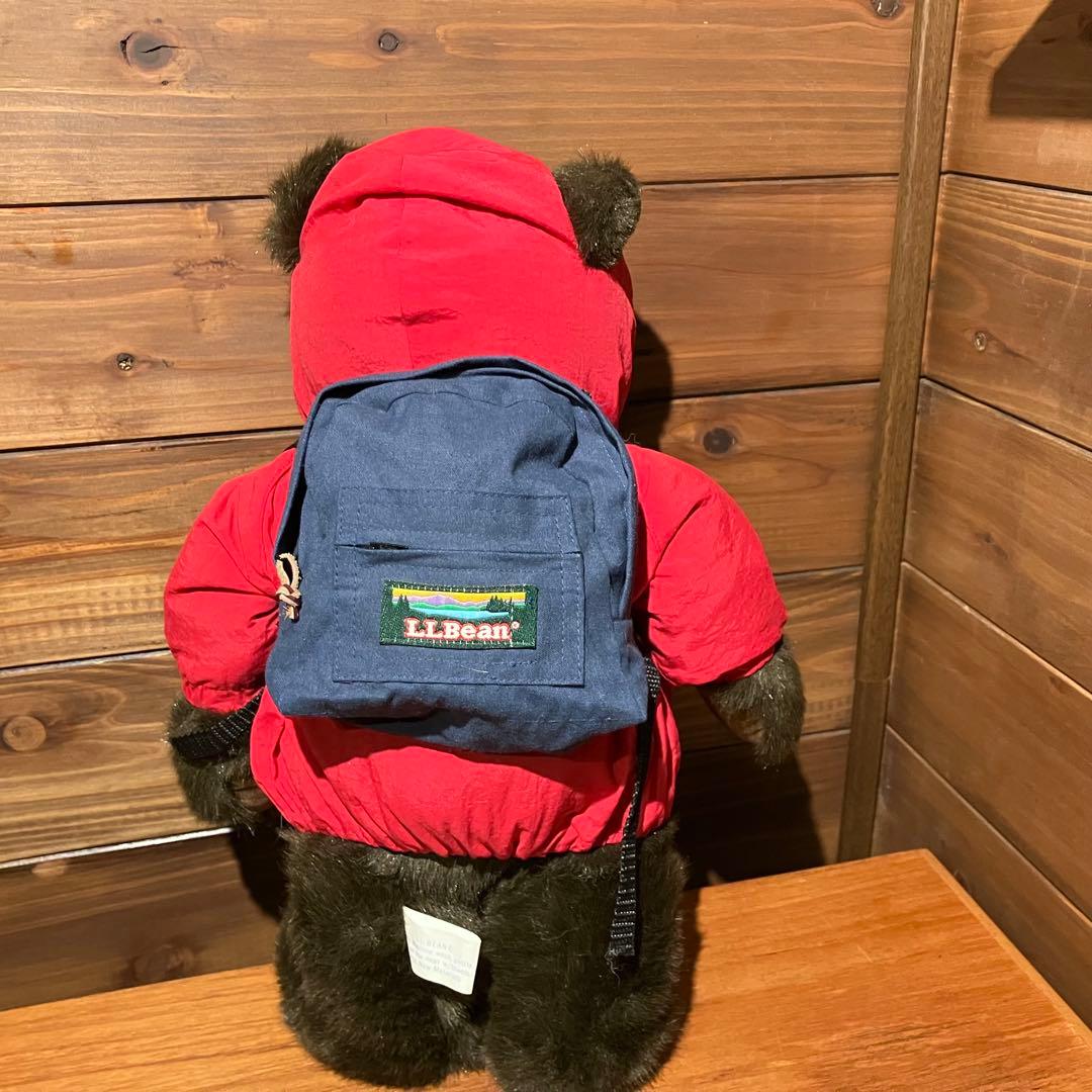 llbean teddy bear コラボ　ぬいぐるみ　アノラックパーカー　赤