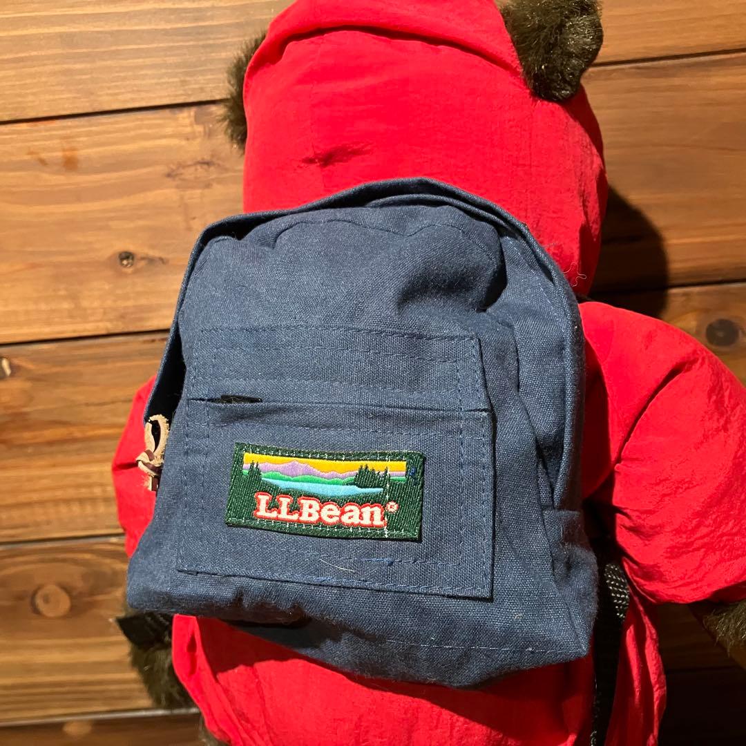 llbean teddy bear コラボ　ぬいぐるみ　アノラックパーカー　赤