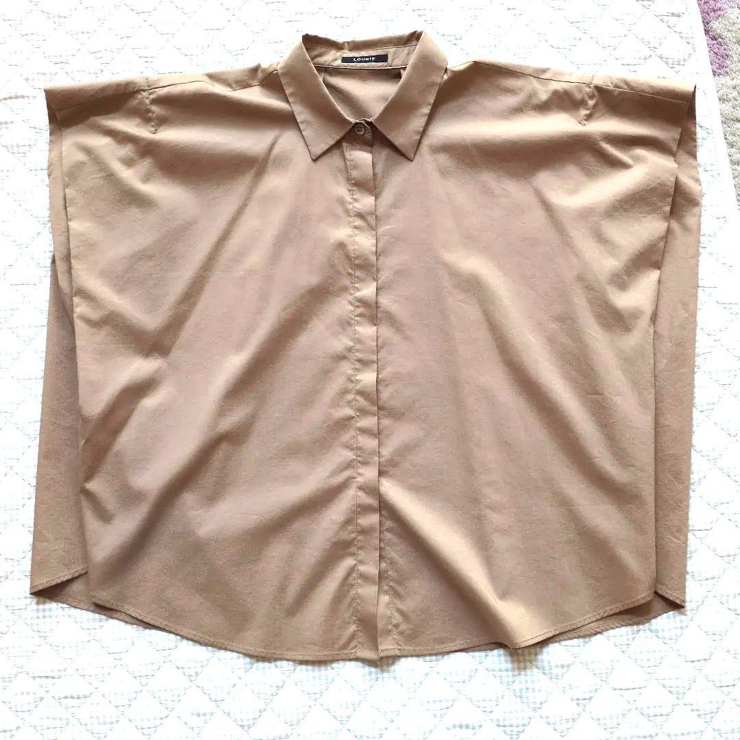未使用品　ルーニィ♥フレンチスリーブシャツ　ブラウン　36