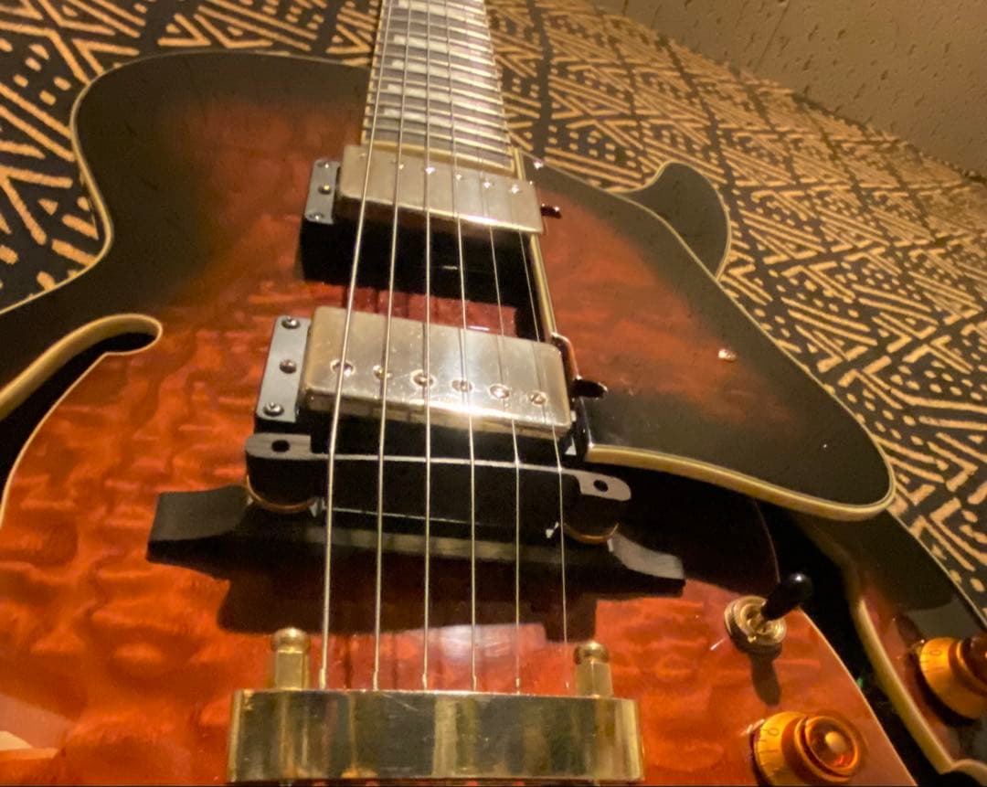 h*e様 Ibanez AG95QA-DBS/スモールボディフルアコ・ウッドブリ