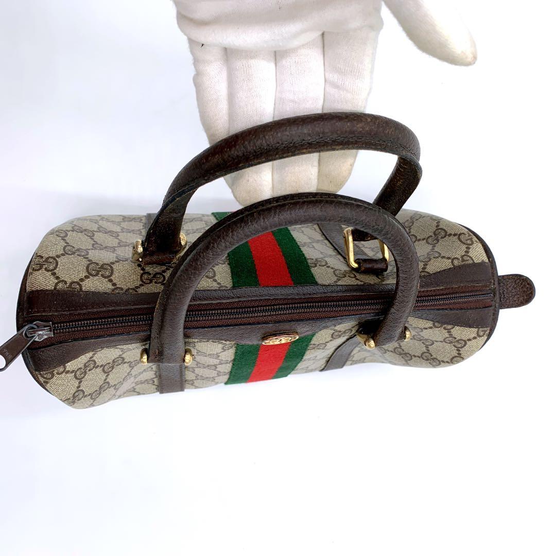 【美品✨】Gucci グッチ　GG柄　シェリーライン　ハンドバッグ　レザー