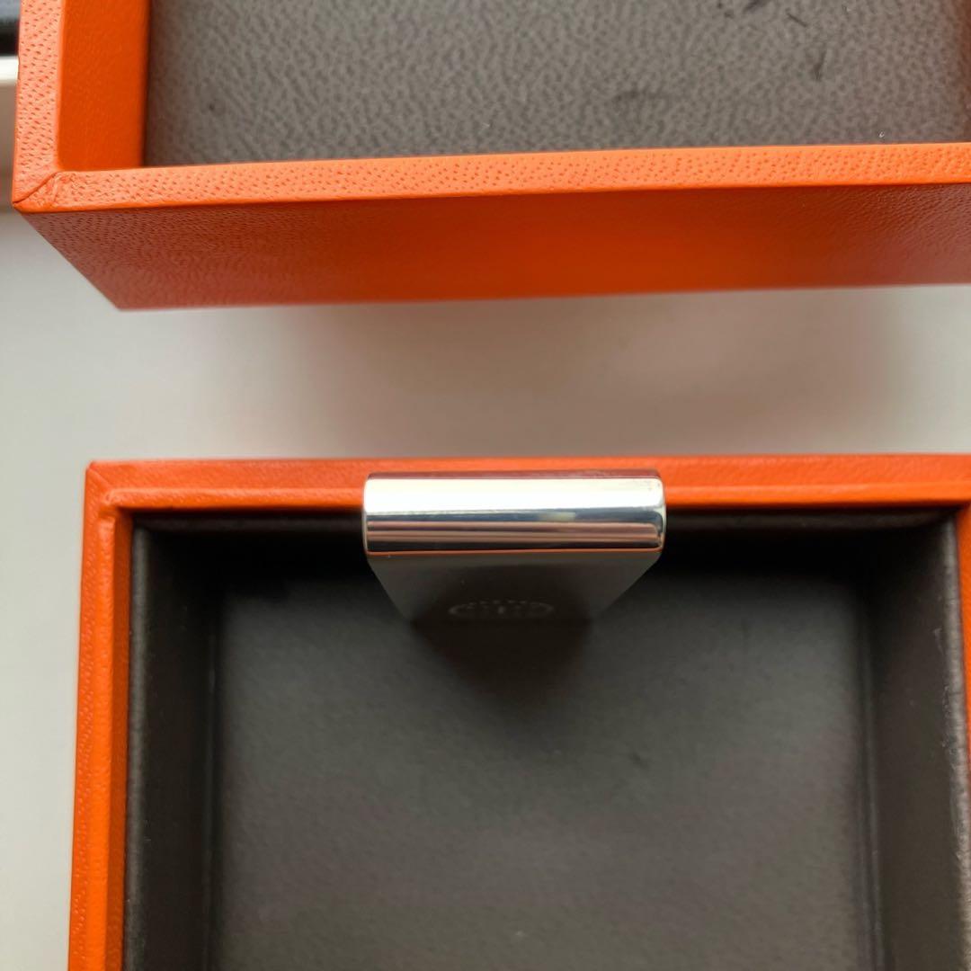 美品 HERMES エルメス マネークリップ シルバー925 エヴリン 箱付き