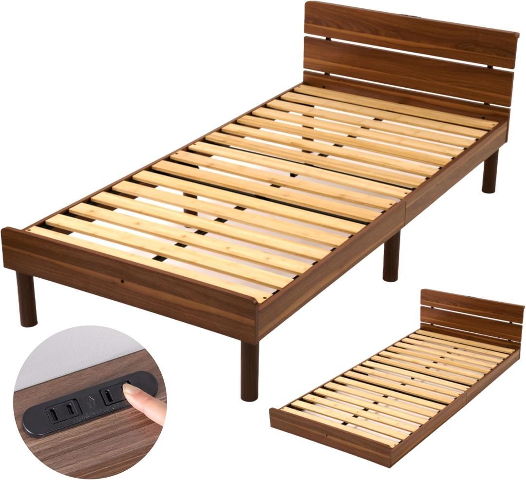 GOKUMIN ベッド シングル すのこベッド 竹素材 耐荷重200kg