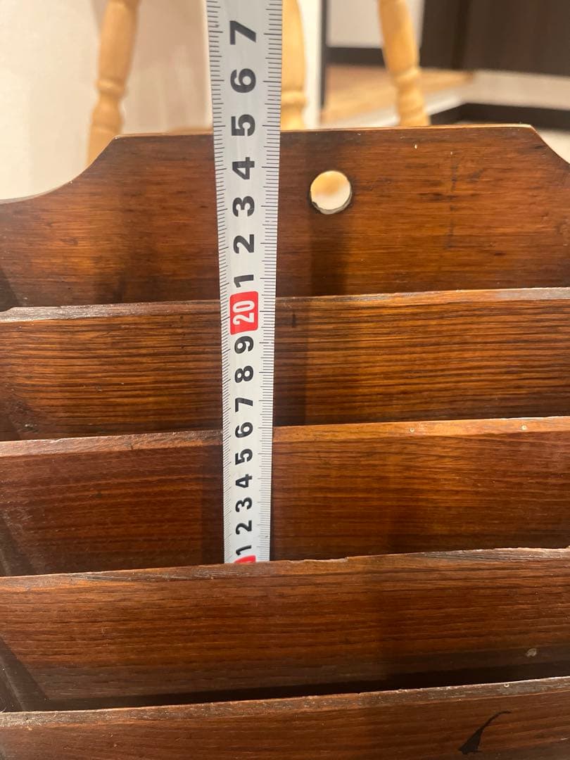 イギリスヴィンテージ 、アンティーク　５段ラック　レターラック