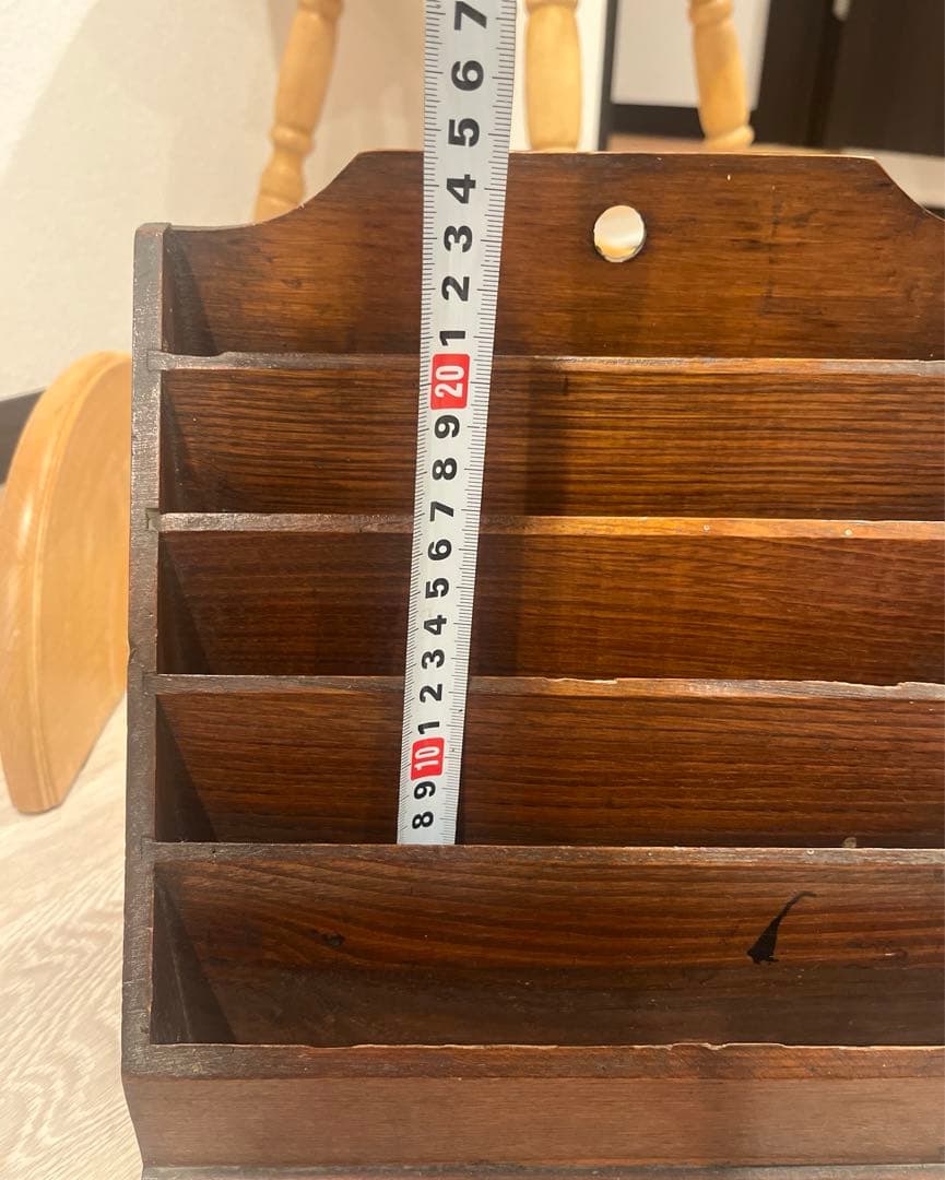 イギリスヴィンテージ 、アンティーク　５段ラック　レターラック