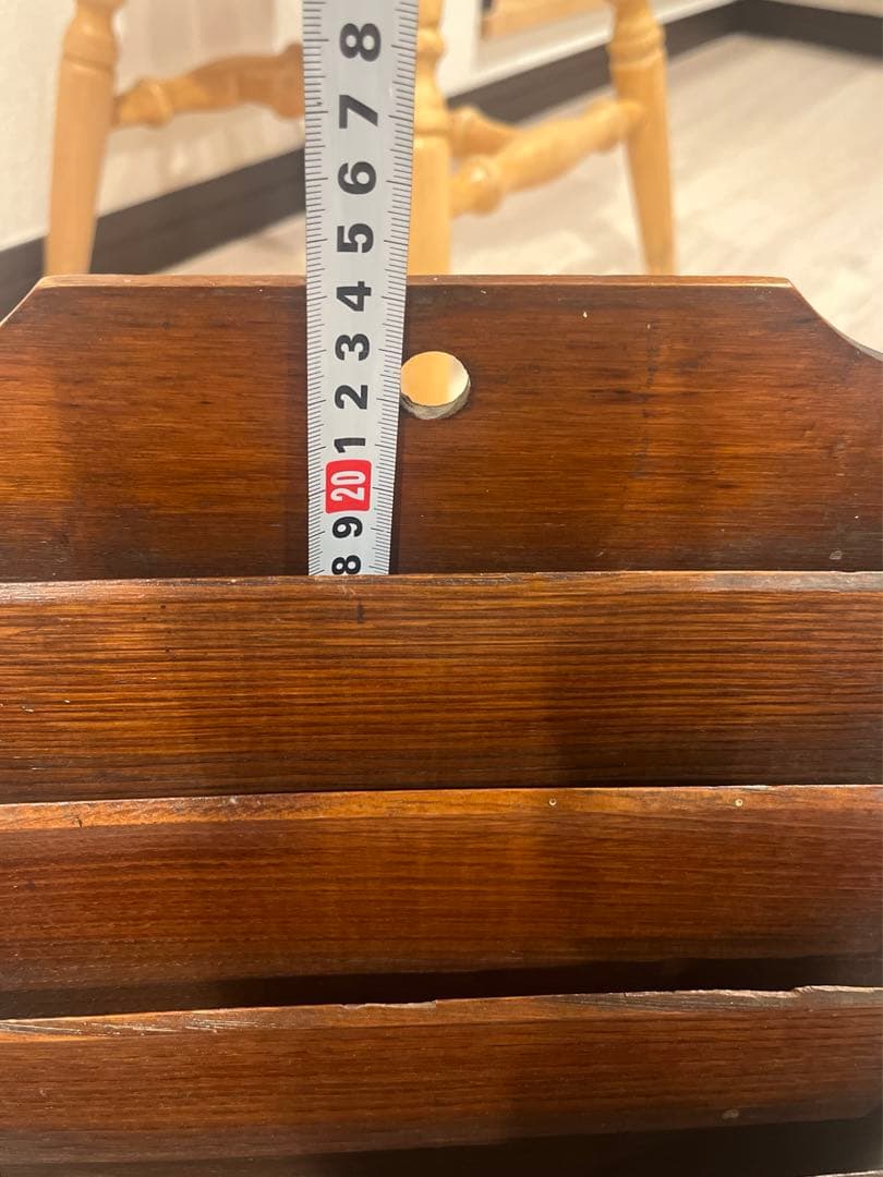 イギリスヴィンテージ 、アンティーク　５段ラック　レターラック