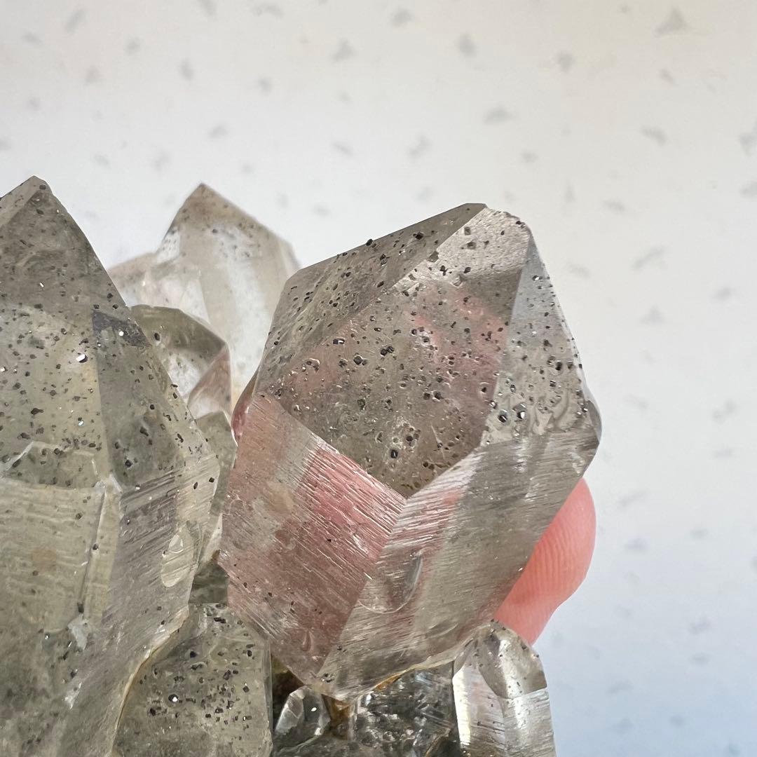 ヒマラヤ　マニハール産　ルチル＆アテナース入り水晶　クローライト　ルチルクォーツ