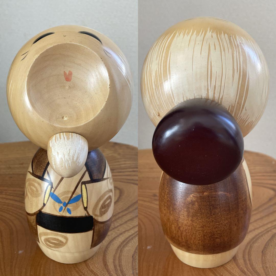 創作こけし　宮下はじめ作品6点　芭蕉　福笑いおじいちゃん・おばあちゃん