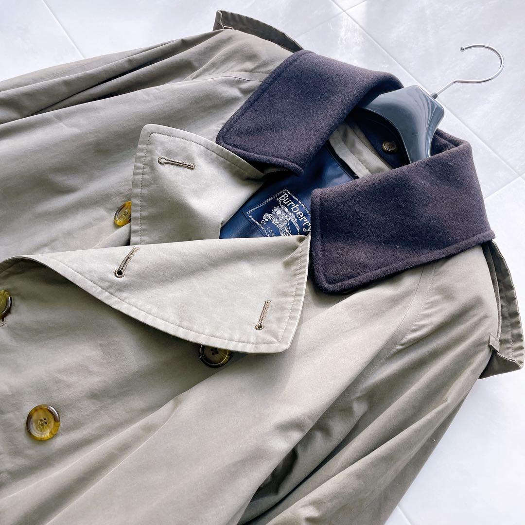 【希少】 Burberry トレンチコート 一枚袖 フルセット カーキ 34