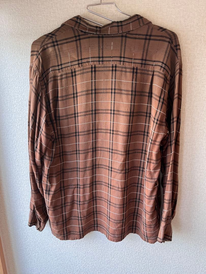 トップス 60s Manhattan rayon check shirt open