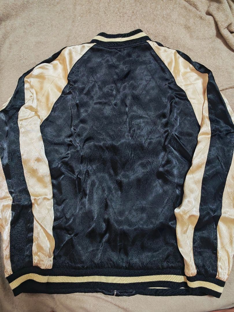 むかしむかし２面用 日本限定 スカジャン vintage 骸骨花 レーヨン