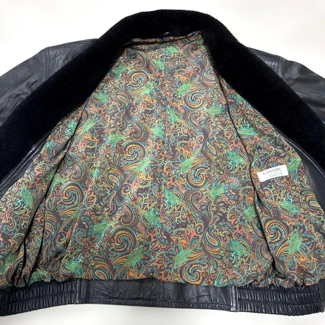 ✨希少 ヴィンテージ LANVIN ランバン 羊革×ムートン ジャケット ラム
