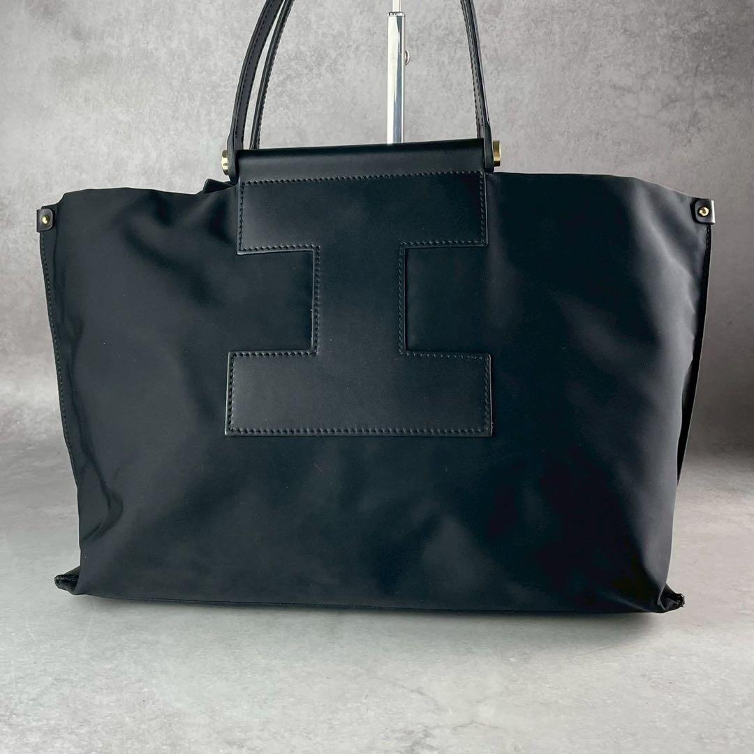 Ayuka✨IACUCCI ソルベット トートバッグ 黒 ナイロン×レザー