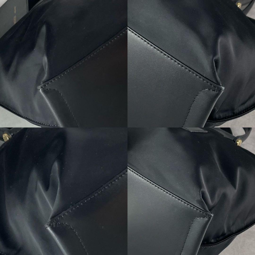 Ayuka✨IACUCCI ソルベット トートバッグ 黒 ナイロン×レザー