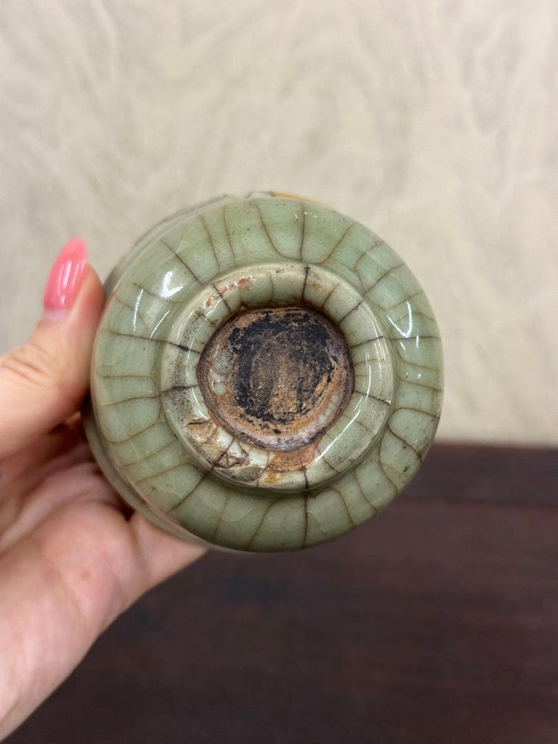 中國古美術 明龍泉 青磁 茶碗 盃 茶道具 煎茶道具
