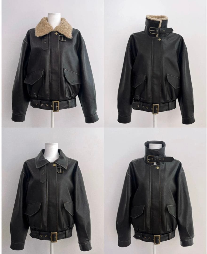 ジャケット・アウター Nalm. vintage leather jacket dark brown