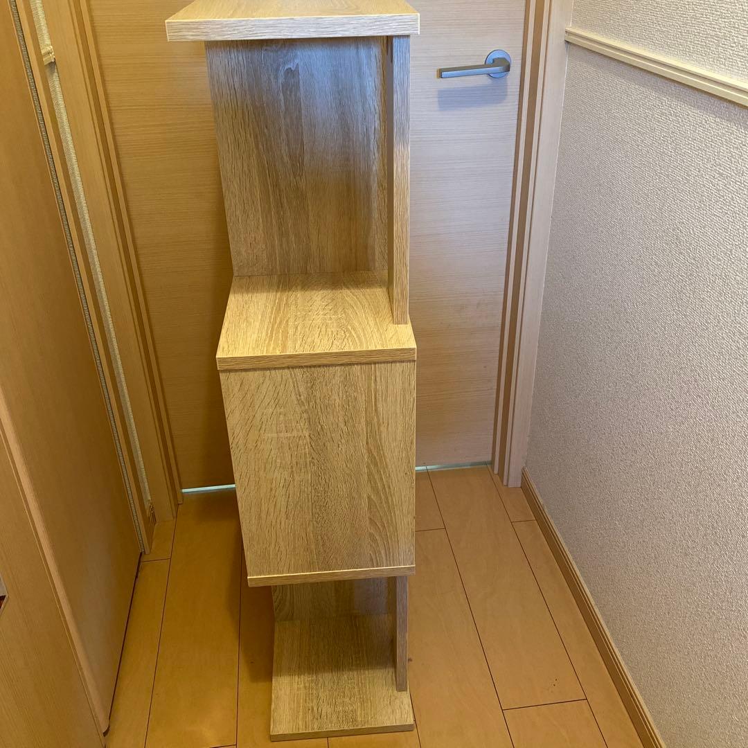 アイリスプラザ　ナチュラル木製オープンシェルフ 3段