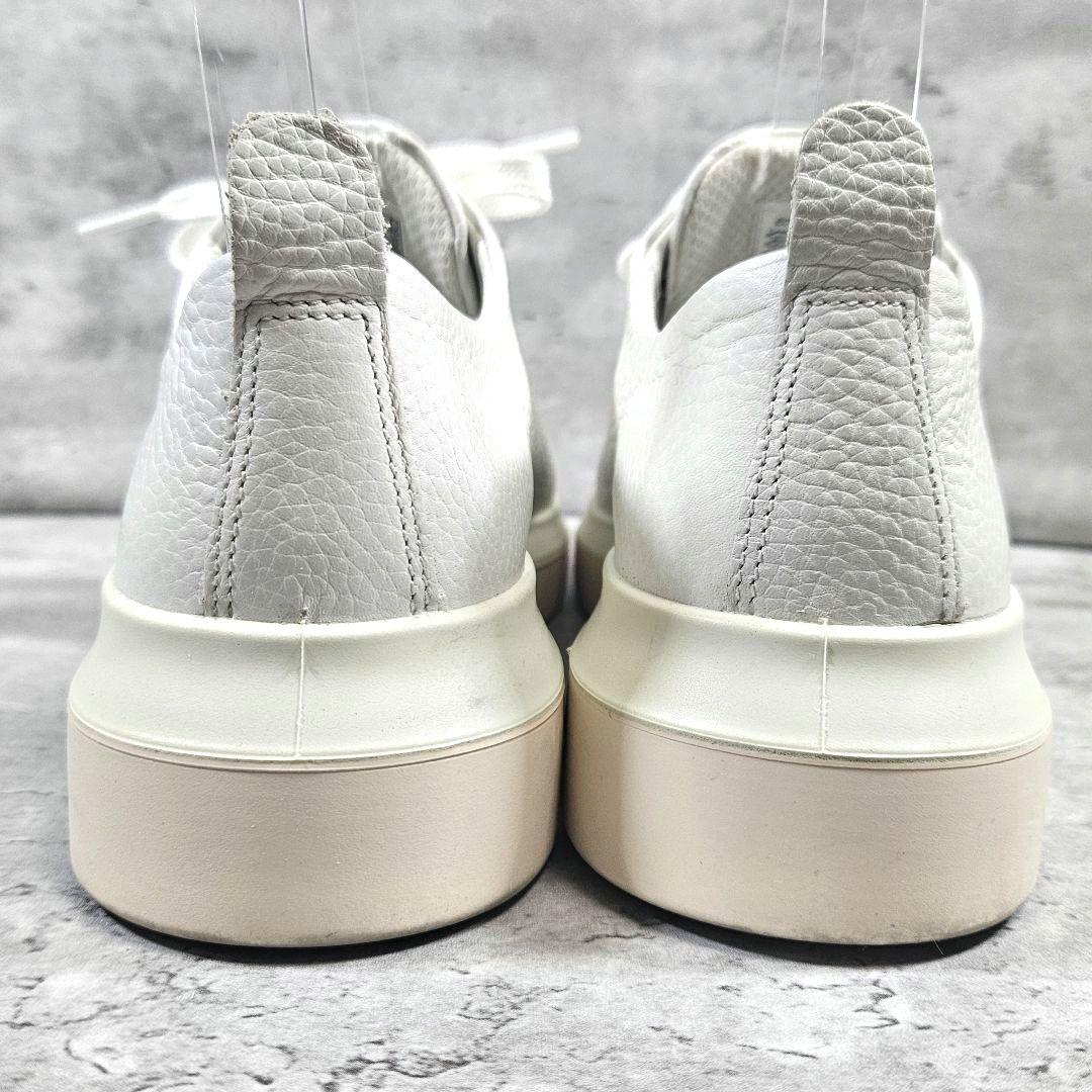 美品 ECCO エコー レザースニーカー 厚底 ホワイト 38