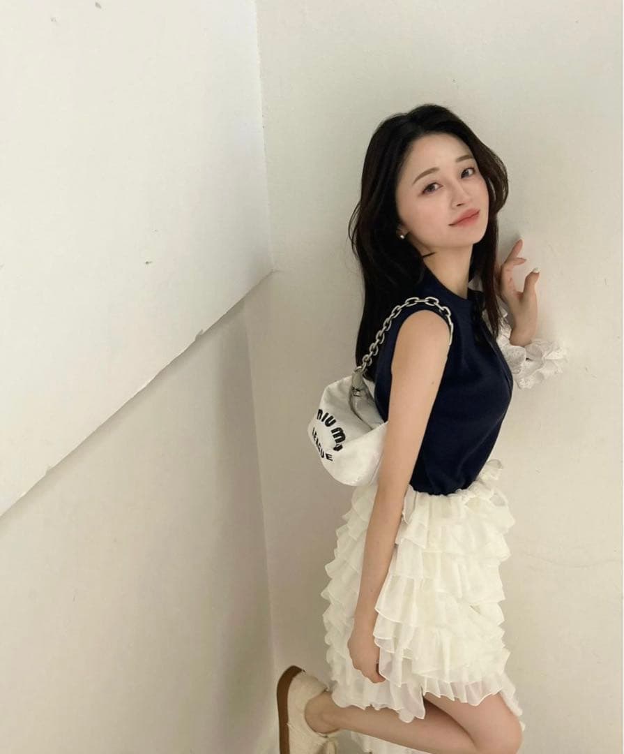 【新品、タグ付き】Bibiy. COLENNE SKIRT WHITE