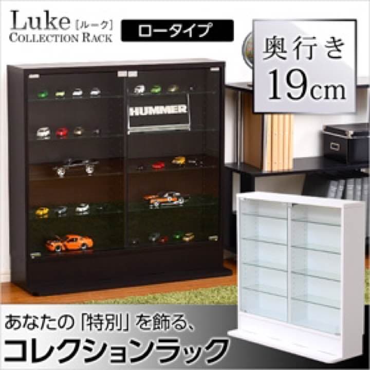 【送料無料】コレクションラック 浅型ロータイプ