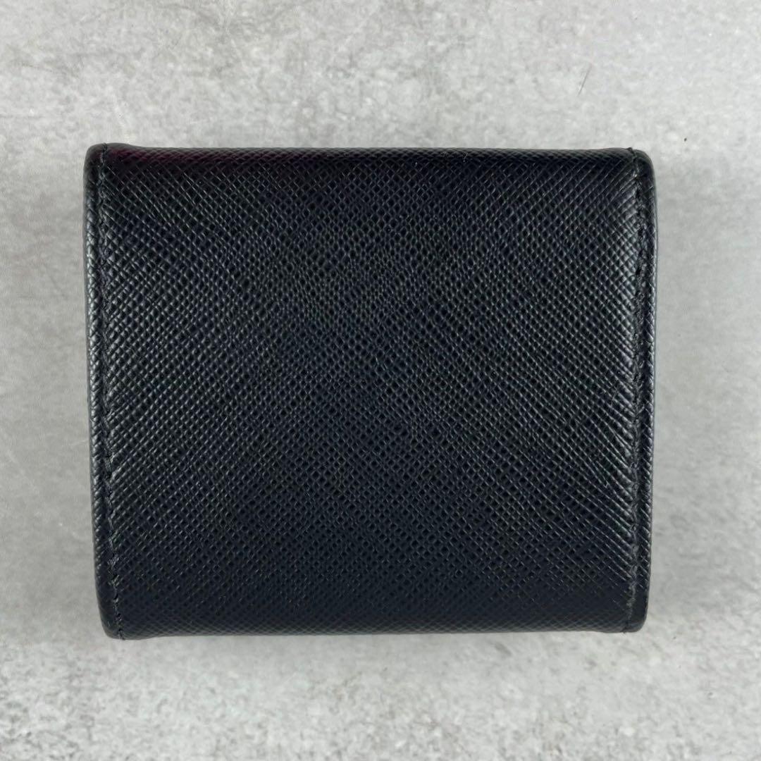 【極美品】現行 PRADA ケース 小銭入れ サフィアーノ 三角ロゴ