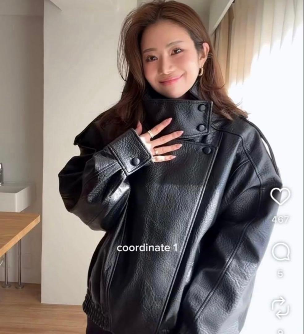 【新品タグ付き】ZARA ザラ♡フェイクレザージャケットXSサンローラン