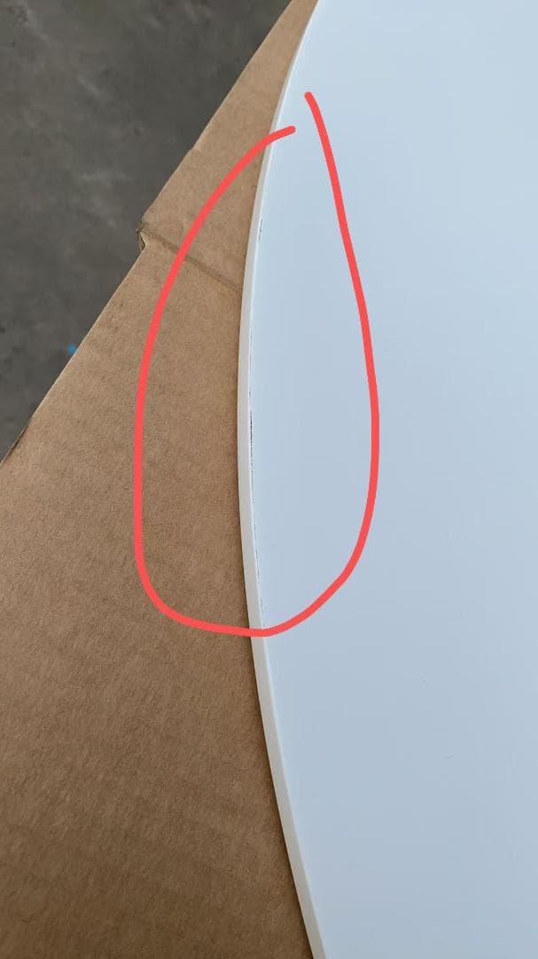 円形ホワイトテーブル 訳あり品　写真をご確認 TBL01-100-02