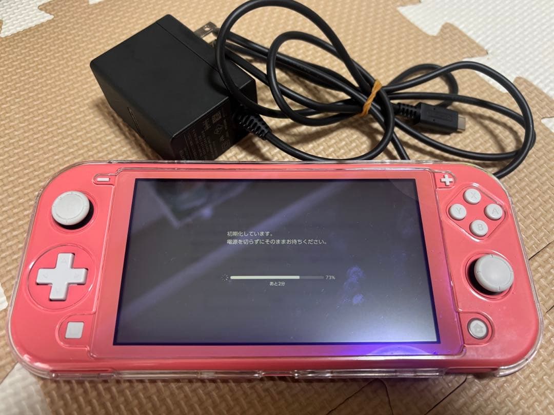 Nintendo Switch light コーラル　カバー　充電ケーブル付き