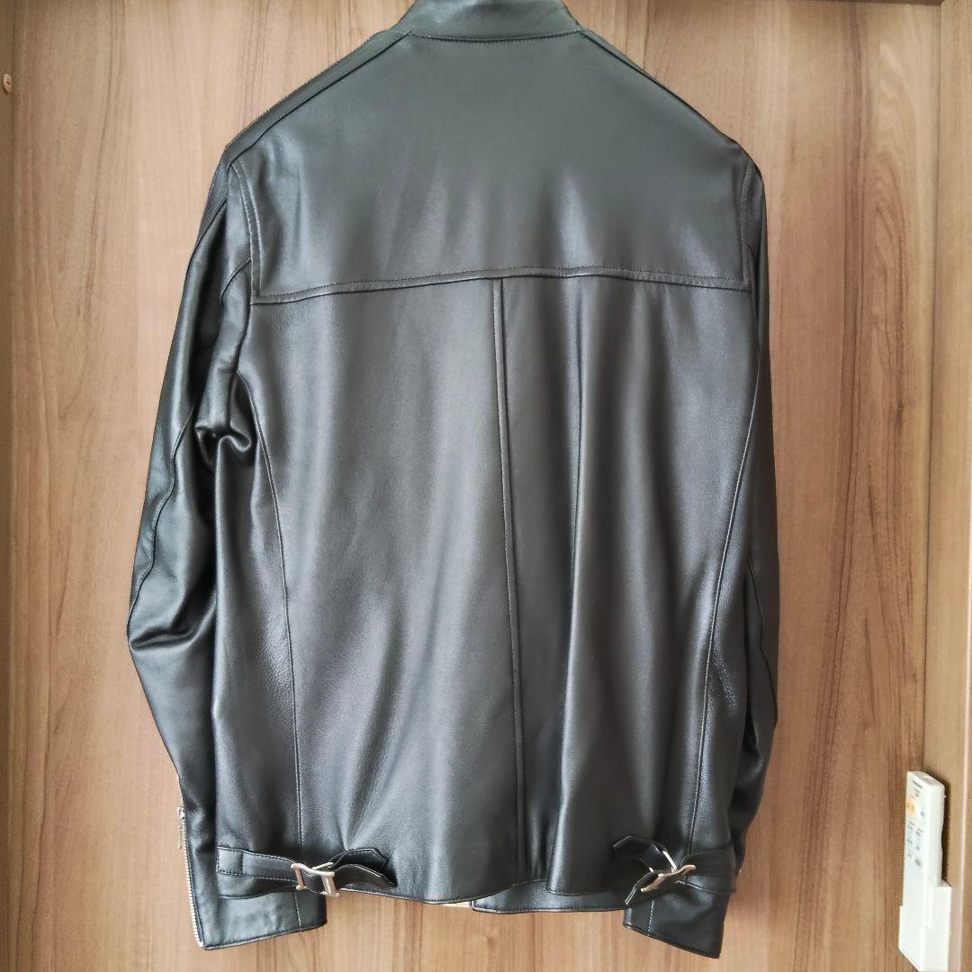 美品！バーバリーブラックレーベル　シングル　ライダースジャケット　ラムレザー　L