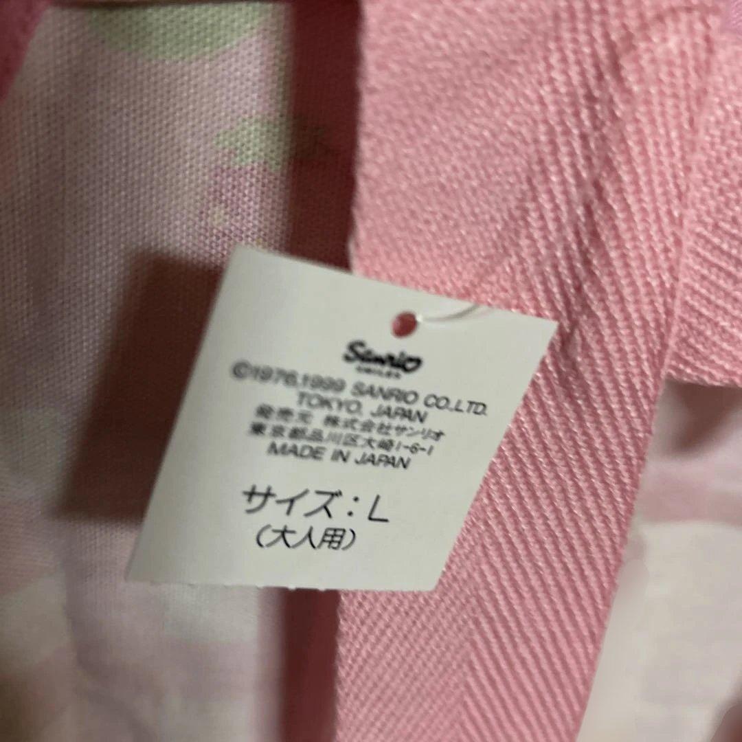 キティちゃん　レトロ　大人用エプロン　キティ　いちご　サンリオ　チェック柄