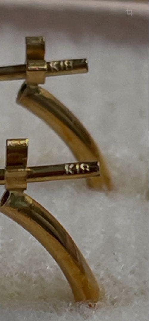 ぽ*ょ様 18Kゴールド フープピアス 未使用 ポーチ付き
