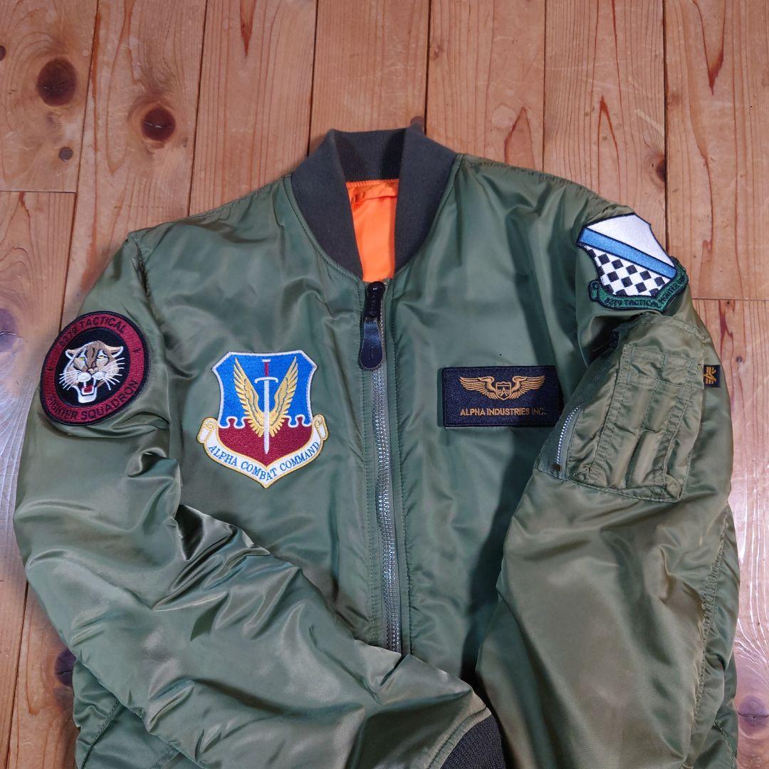 アルファインダストリーズ　MA-1フライトジャケット ワッペンsize L