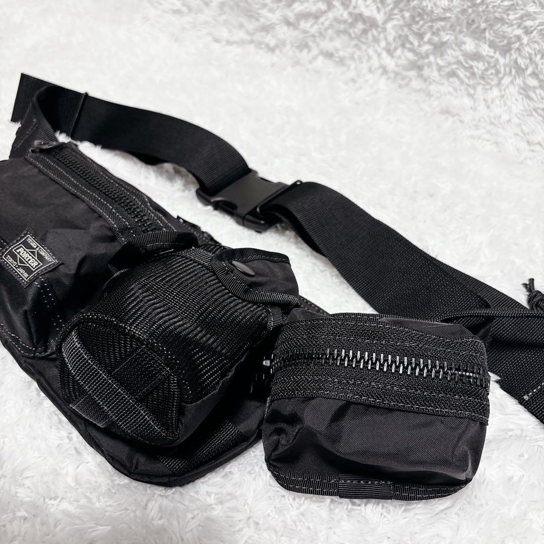 【未使用級】PORTER ALL ウエストバッグ 502-05961 ブラック