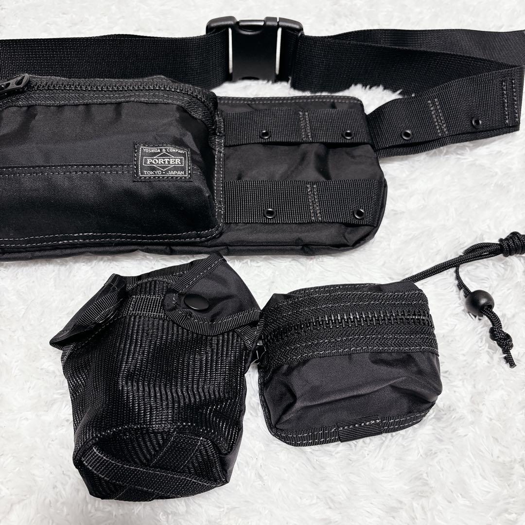 【未使用級】PORTER ALL ウエストバッグ 502-05961 ブラック